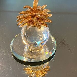 Crystal and Brass Hawaiian Pineapple